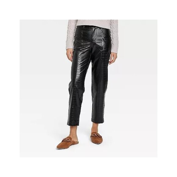 a new day Pants - NWT Women's High-Rise Faux Croc Pants - A New Day